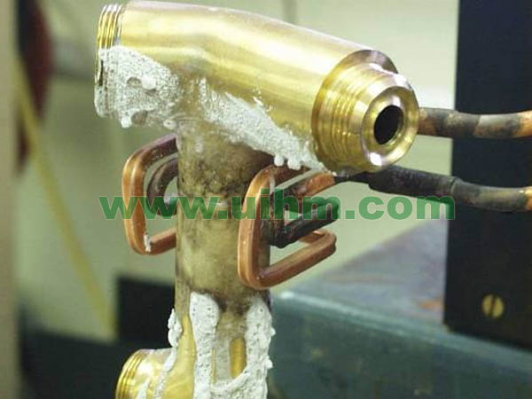 Faucet induction brazing