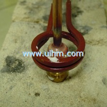 induction brazing brass fitting to copper