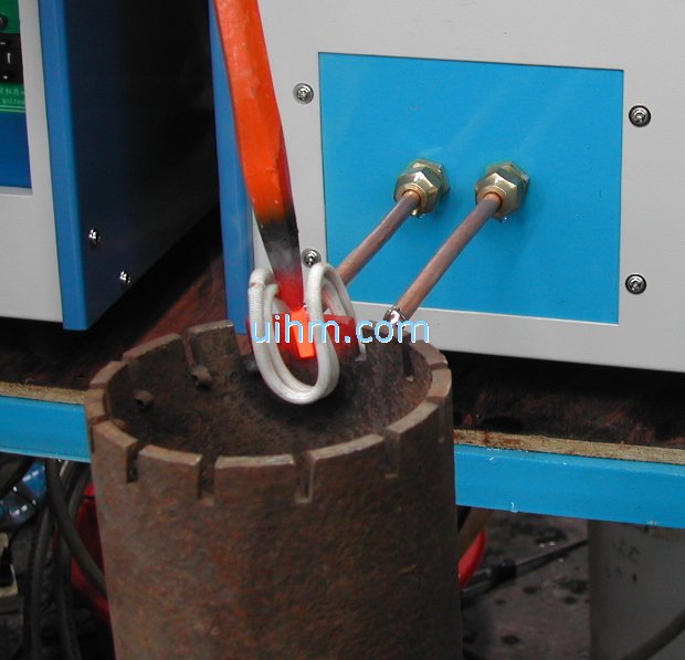 induction brazing by horizontal type induction heater_1