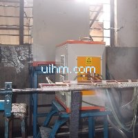 induction annealing umbrella ribs by 60KW induction heater (UM-60AB-UHF)