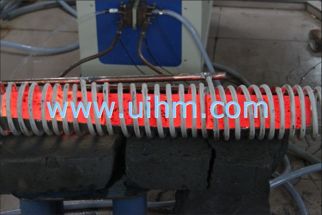 induction forging 12cm steel bars by 120KW machine