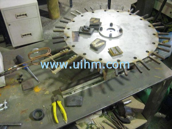 Grinding Shoe by induction Brazing