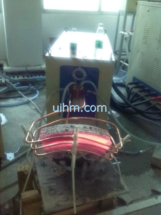 induction heating cambered work-piece by 160KW power supply