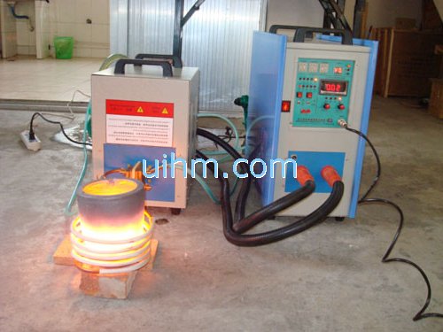 induction melting 20kg copper by 40KW