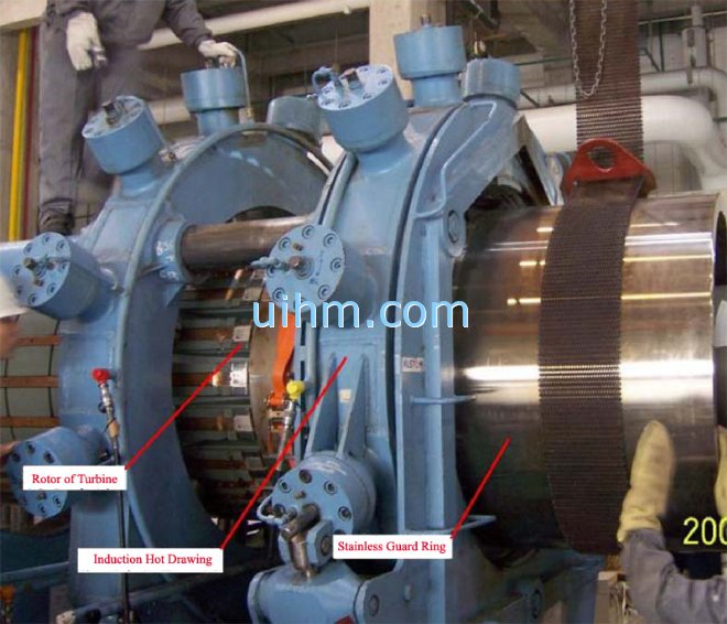 induction hot drawing for stainless guard ring of turbine