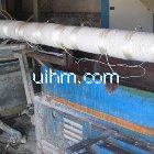 induction heating roller of drawing machine by air cooled induction coil