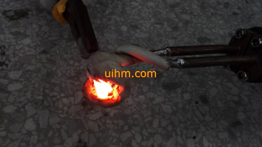 handheld induction coil for brazing steel