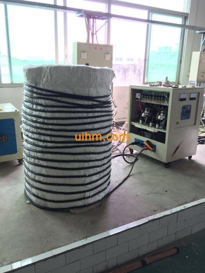 induction heating steel pipe by flexible water cooled induction coil