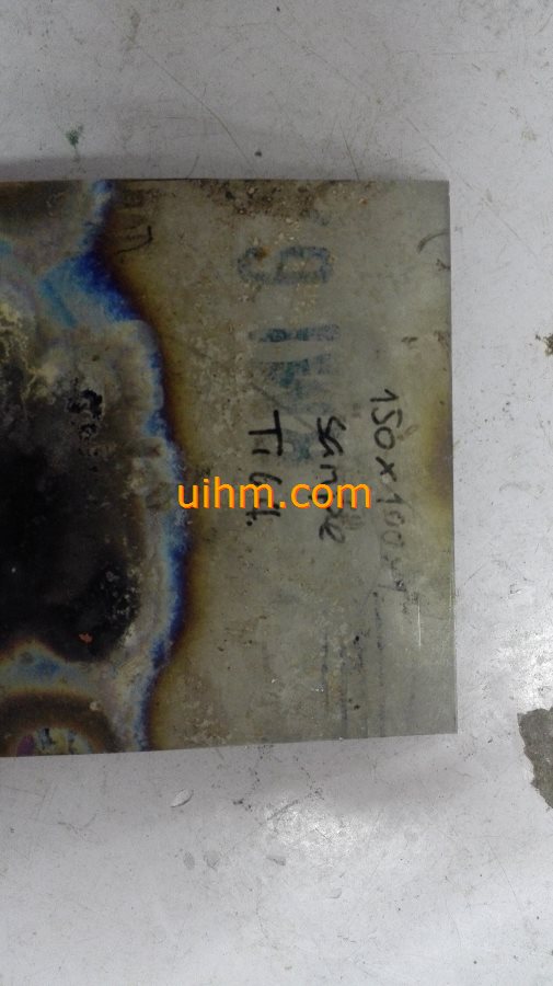 induction tempering titanium plate with moving handheld induction coil (1)