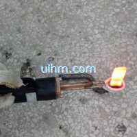 handheld induction coil for brazing steel plates