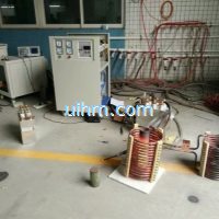induction forging steel rods by MF induction heater