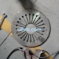 induction quenching brake flange by 200KW UHF induction heater