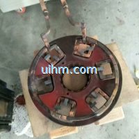 induction tempering holes by multi-heads induction coil