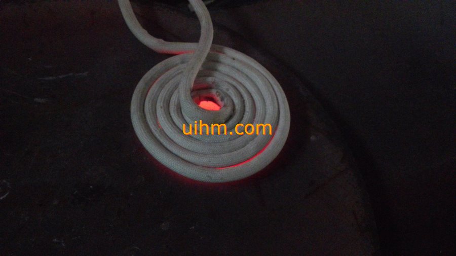 induction heating steel plate surface by pancake induction coil (3)