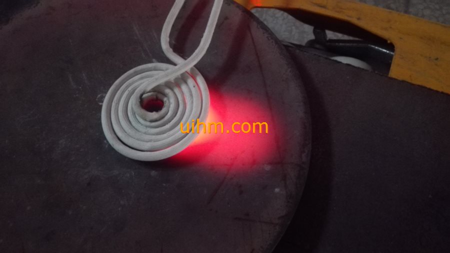 induction heating steel plate surface by pancake induction coil (4)