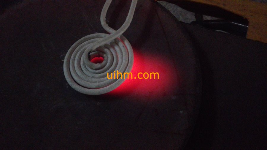 induction heating steel plate surface by pancake induction coil (5)
