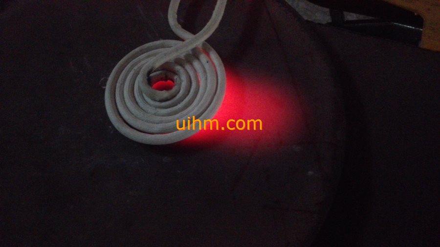 induction heating steel plate surface by pancake induction coil (6)