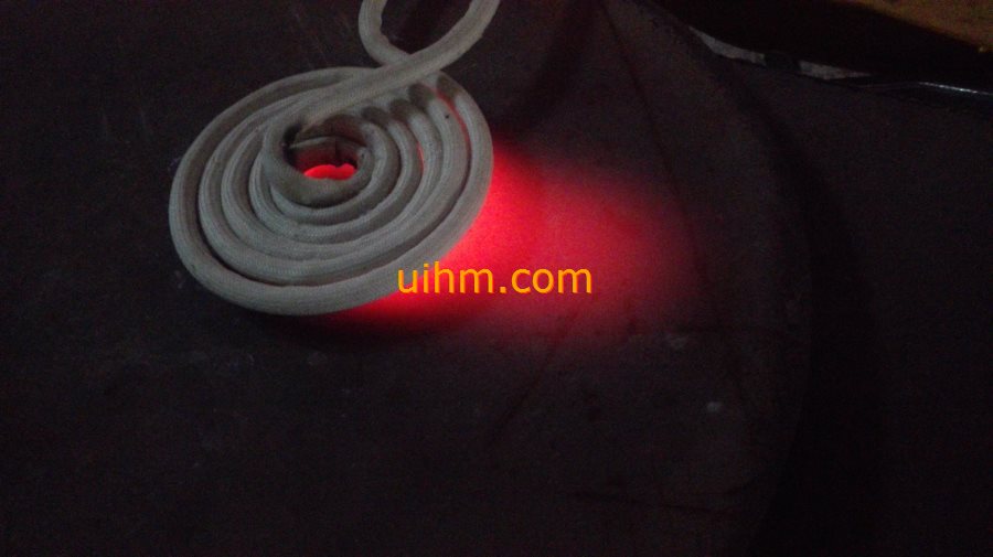 induction heating steel plate surface by pancake induction coil (7)