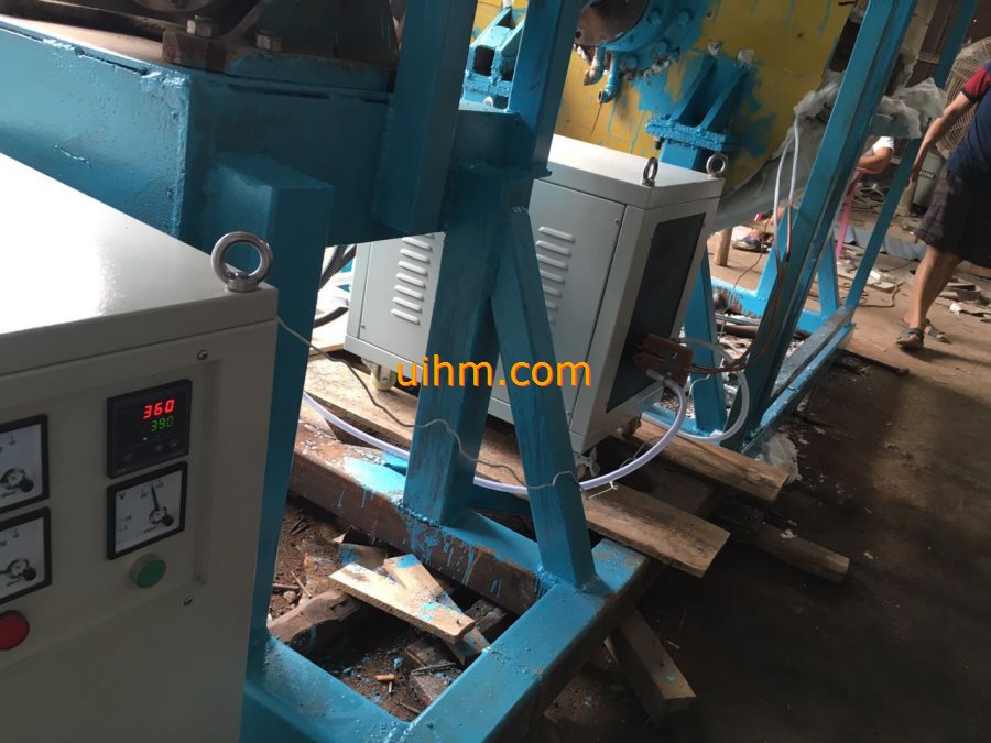 induction heating steel water tank by customized half-open induciton coil and 100KW induction power supply_1