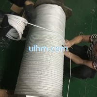 full air cooled flexible induction coil for preheating steel pipeline