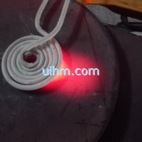 induction heating steel plate surface by pancake induction coil