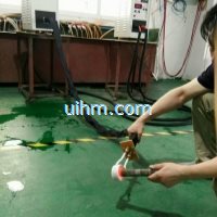 induction heating steel rod by water cooled flexible induction coil