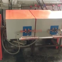 induction annealing steel wire online by 2 induction heaters at same time