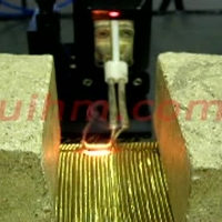 induction brass soldering by uhf induction heater