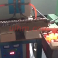 full auto feed system with induction heater for forging copper rods