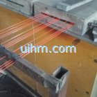 induction annealing 1mm to 2mm steel wire online by 200KW MF induction heater
