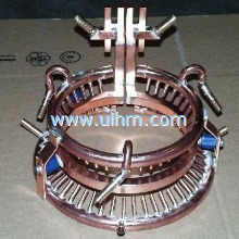 induction heat treating coil with shower