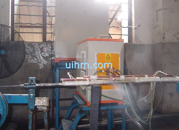 induction annealing umbrella ribs by 60KW induction heater (UM-60AB-UHF)_3
