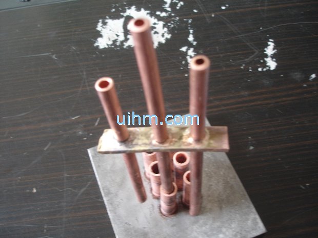 induction brass solder copper multi-pipes