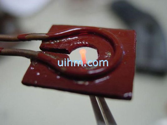 induction heating small wire with strengthening coil