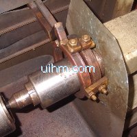 induction hardening axle (shaft) by 60kw induction heater (um-60ab-hf)