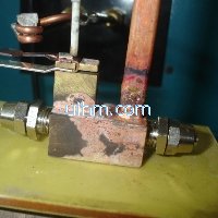 induction brass solder copper connector