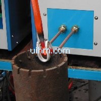 induction brazing by horizontal type induction heater_1