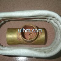 induction coil for brass soldering copper connector