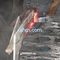 induction hardening ends of steel rods