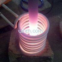 induction heating graphite cylinder by um-10a-uhf