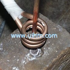 induction brazing brass fitting to copper air lines