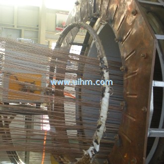 induction heating for cluster of copper wire