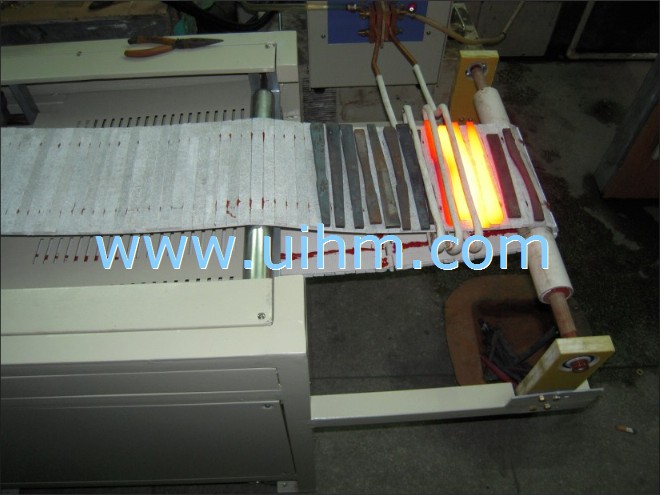 auto feed system with induction heating knives