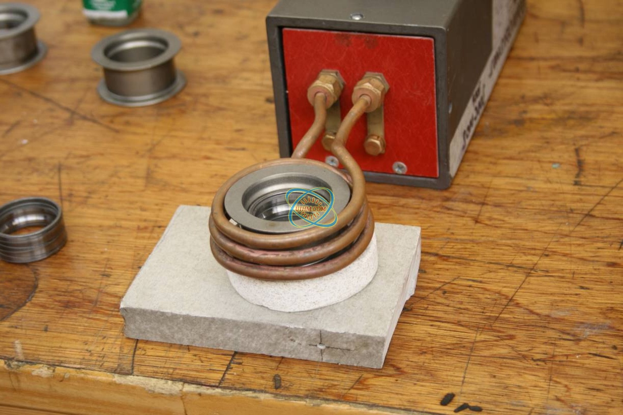 Shrink fitting pulley to insert bearing