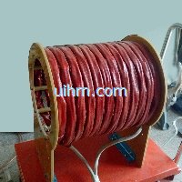 hydraumatic moveable flexible air cooled induction coil