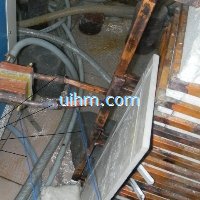 quadrate induction coil for heating aluminum rod