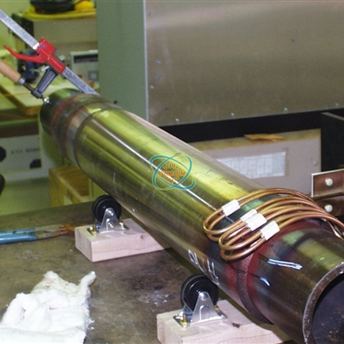 induction preheating oil drilling shaft