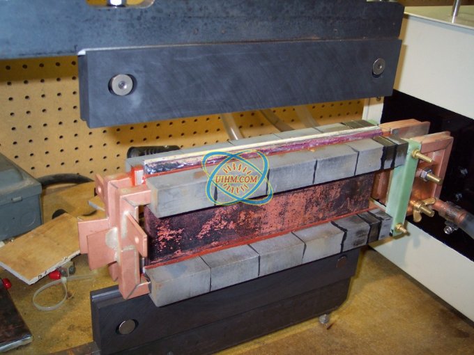 custom-built induction coil with magnetic ferrite
