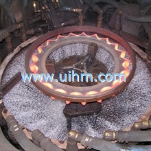 high frequency induction quenching for wheel gear