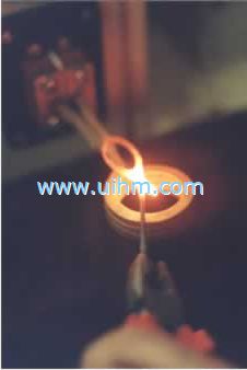 High frequency induction heating of billets of titanium